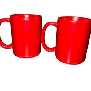 Red DesignPac Ceramic Coffee Mug Set Dishwasher & Microwave Safe